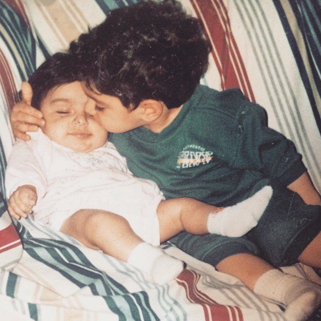 Ashley Zahabian Childhood photo with her brother jason jahabian