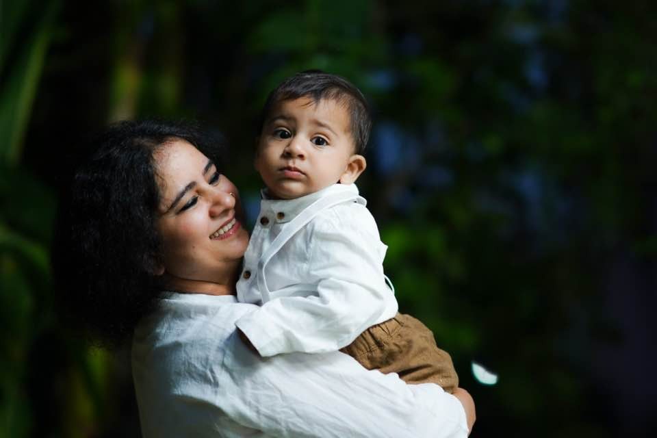 Dr Mukesh Sharda With her Son Anant Pratap Sharda